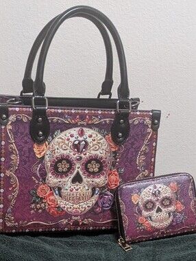 Skullette "Catrinelle" Handbag and Wallet Set